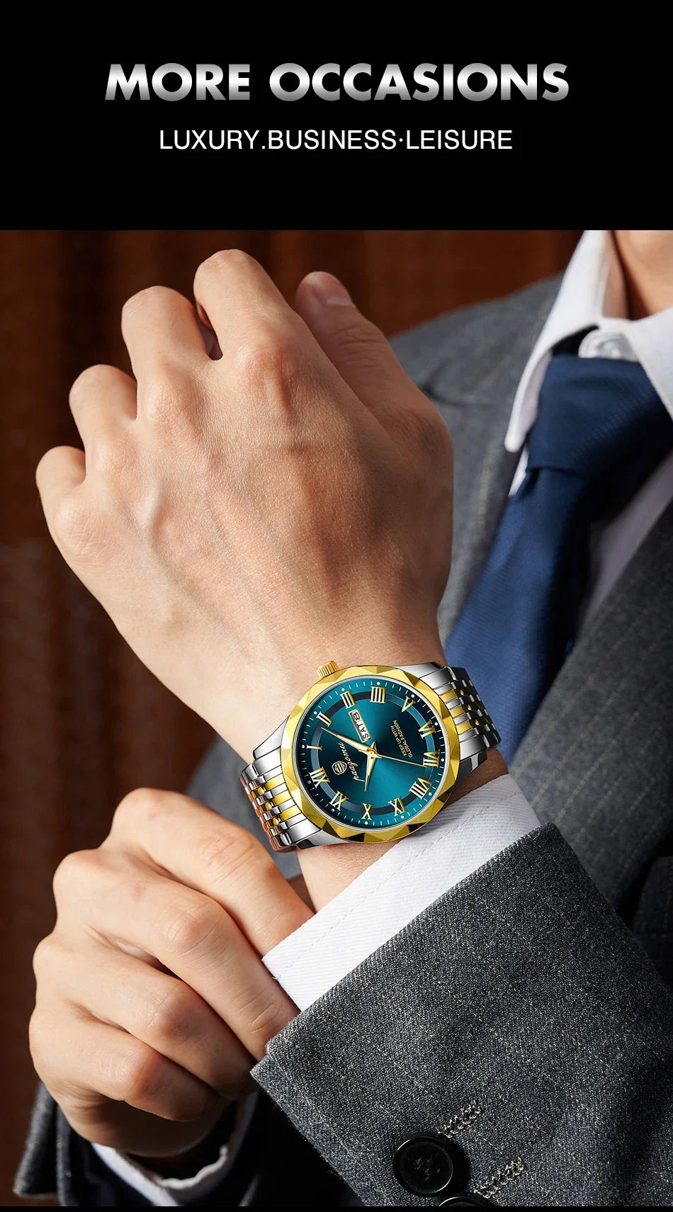 Men’s Minimalist Quartz Watch with Numberless Dial – Model 6367