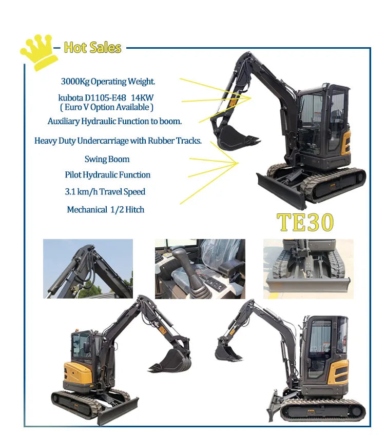 3.5 Ton Mini Crawler Excavator for Farm & Construction