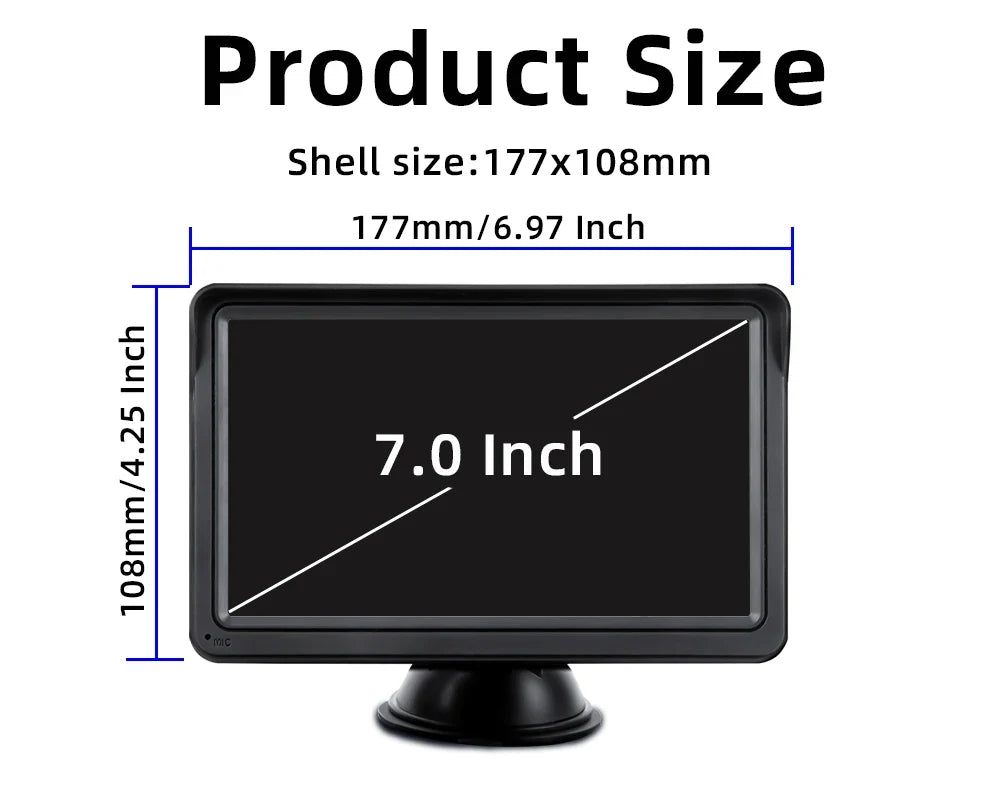 7-Inch Portable Wireless Apple CarPlay & Android Auto Screen