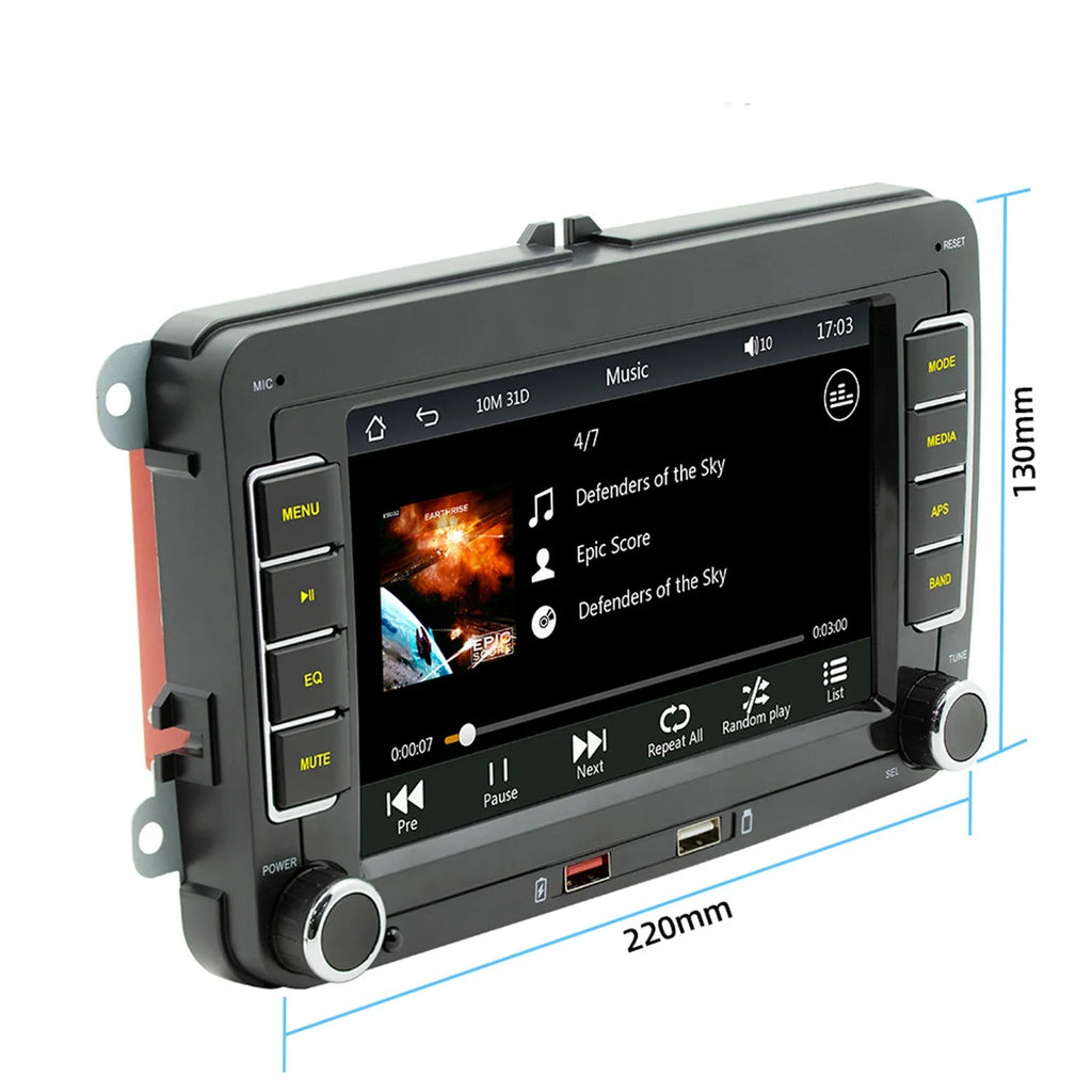 7-Inch Touchscreen Car Stereo with Apple CarPlay & Android Auto