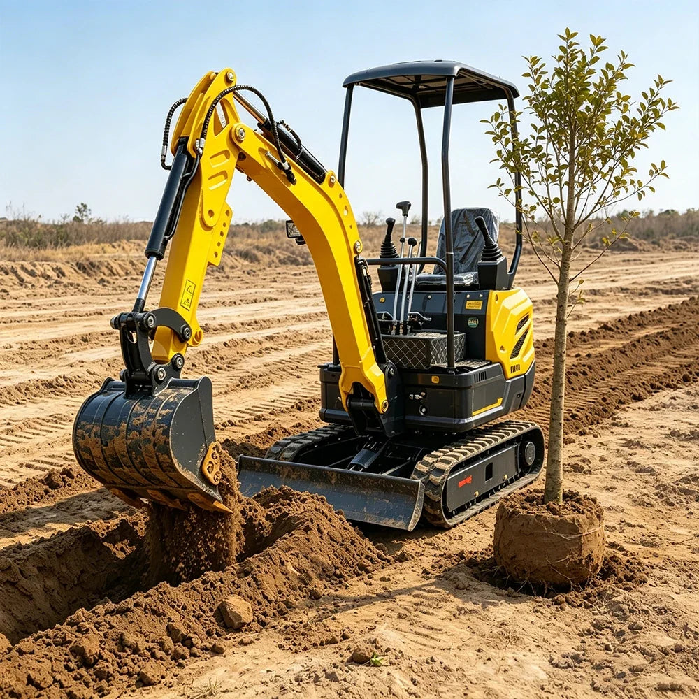 1 Ton Mini Excavator with Custom Color Options