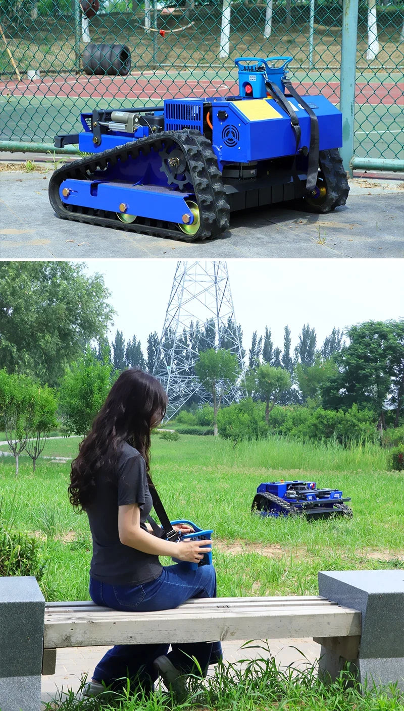Remote-Control Lawn Mower – 224cc Petrol, 550mm Cutting Width