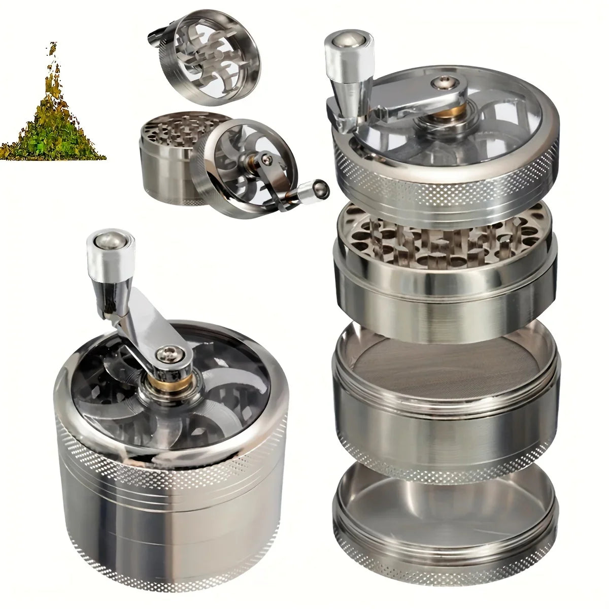 Manual Spice & Nut Grinder with Hand Crank