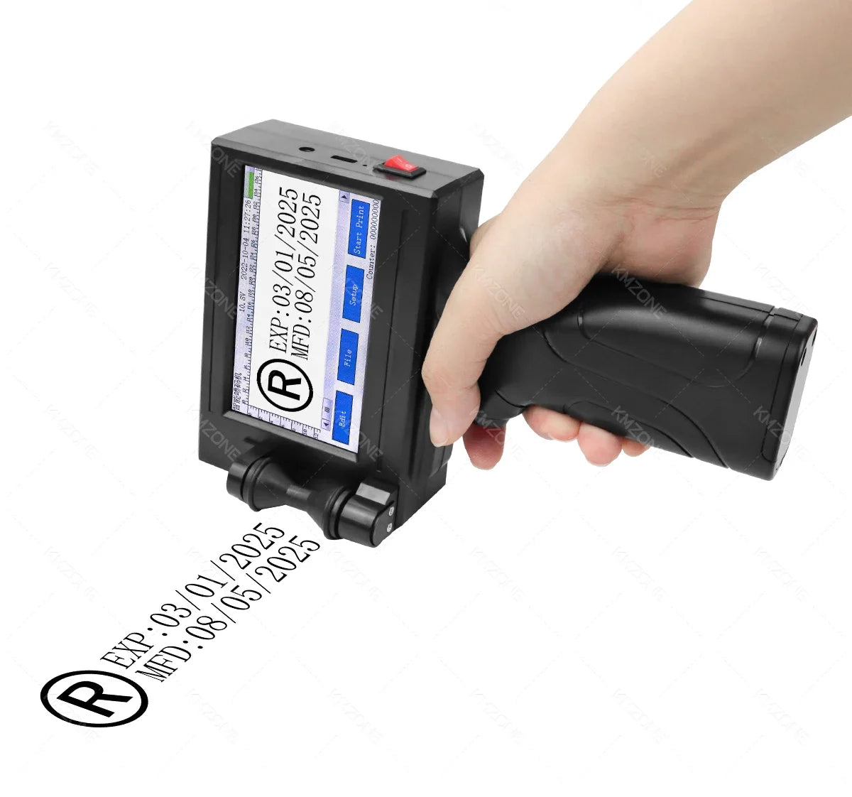 Handheld TIJ Inkjet Coding Printer with 4.3-Inch Touchscreen