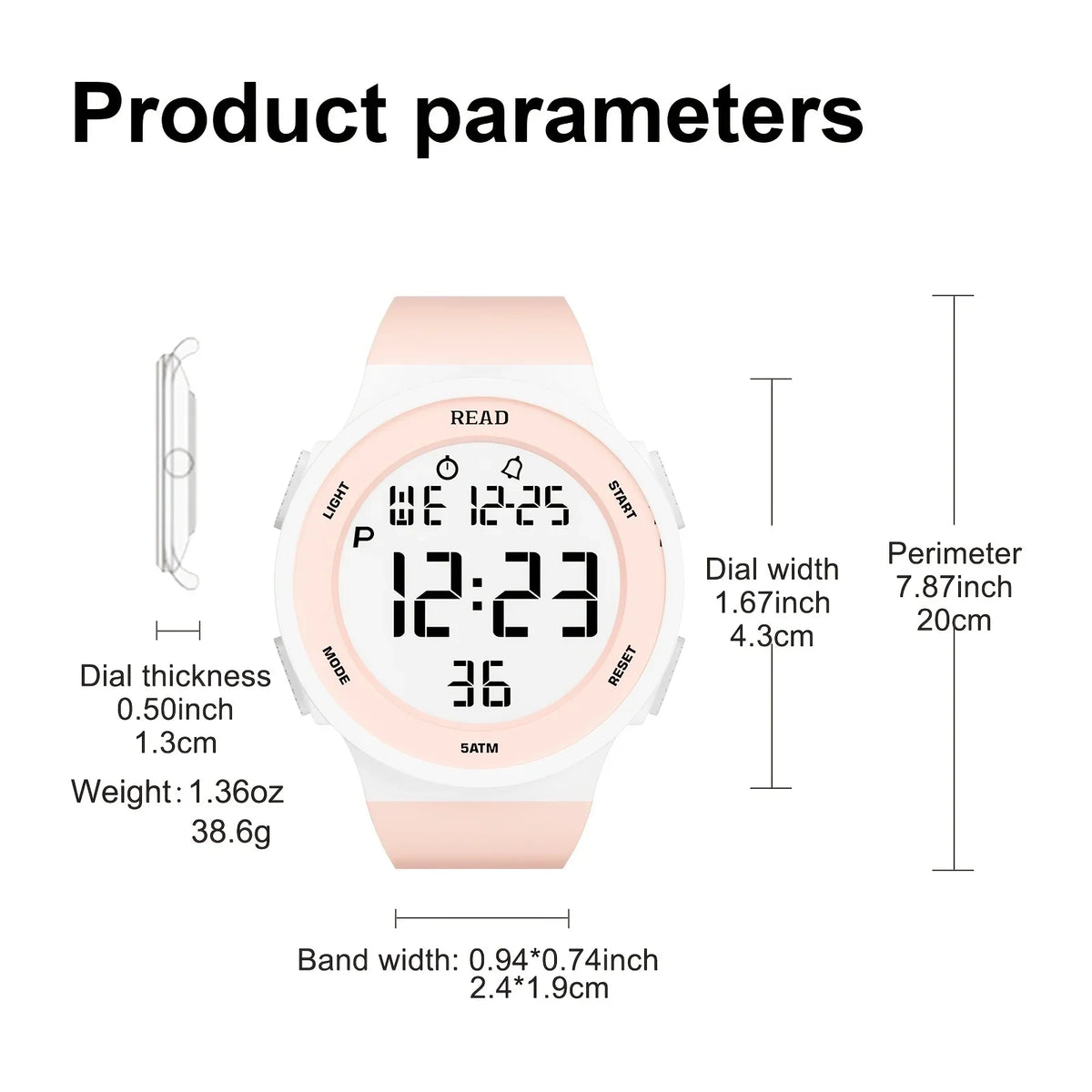 Women’s LED Digital Watch with Silicone Band