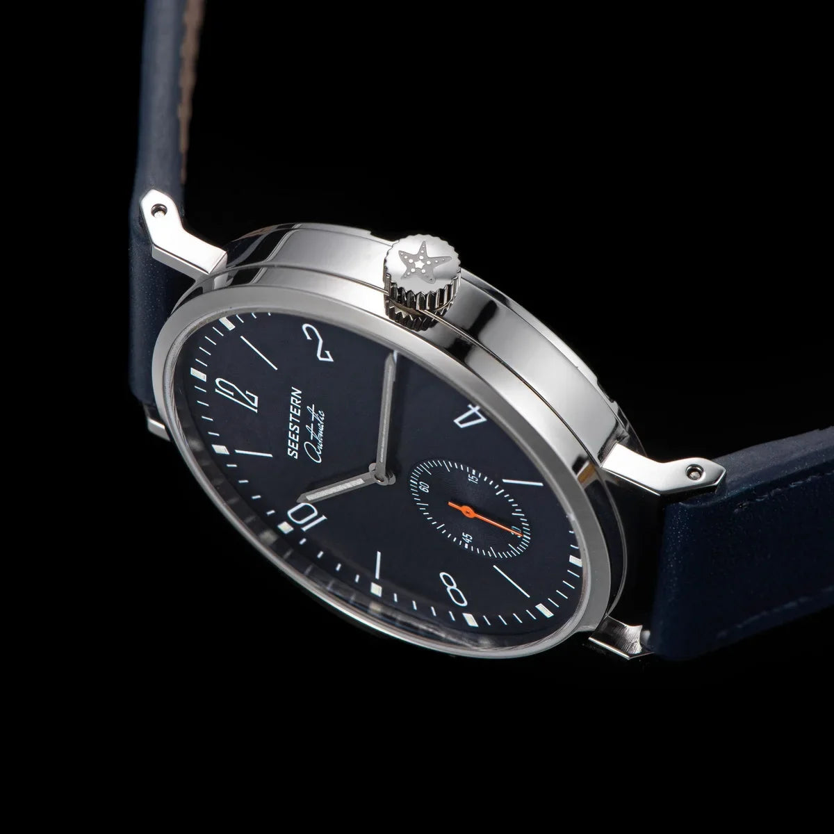 SEESTERN S382 Men’s Automatic Dress Watch with Leather Strap