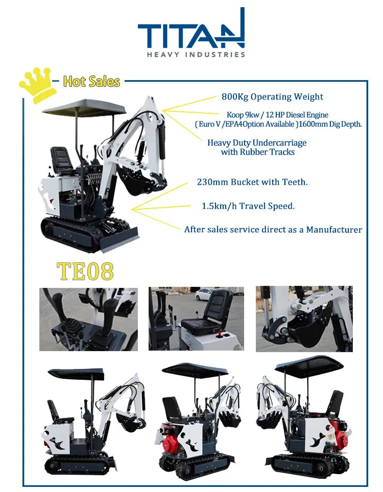 3.5 Ton Mini Crawler Excavator for Farm & Construction