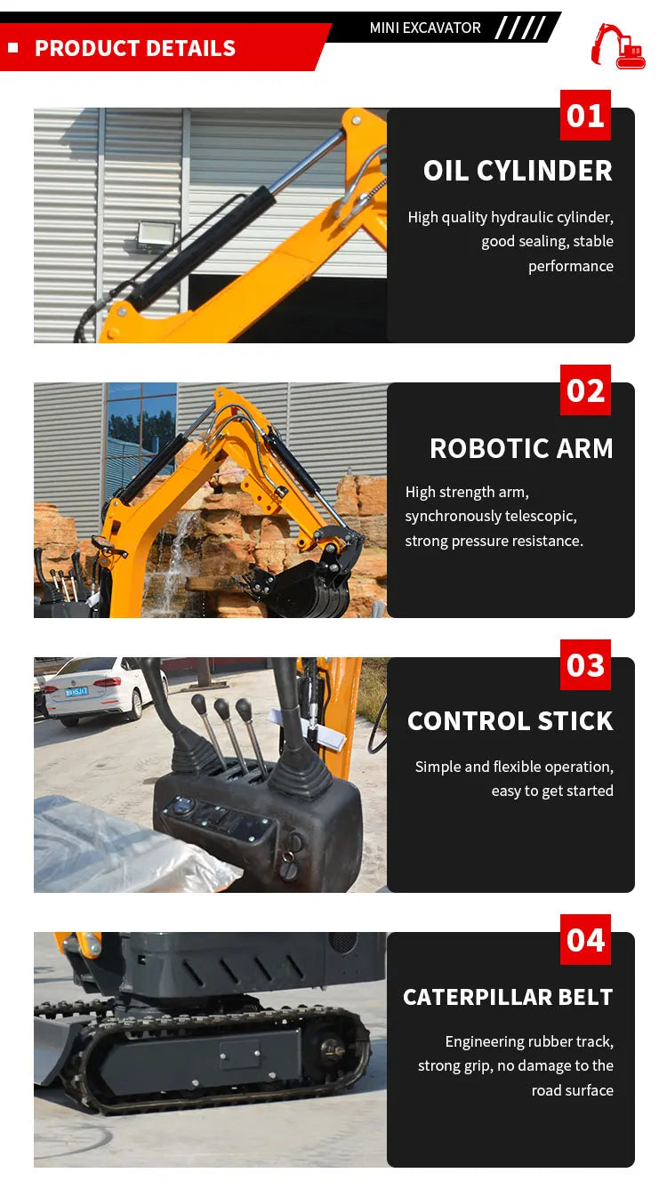 1.2 Ton Mini Excavator for Landscaping & Farming