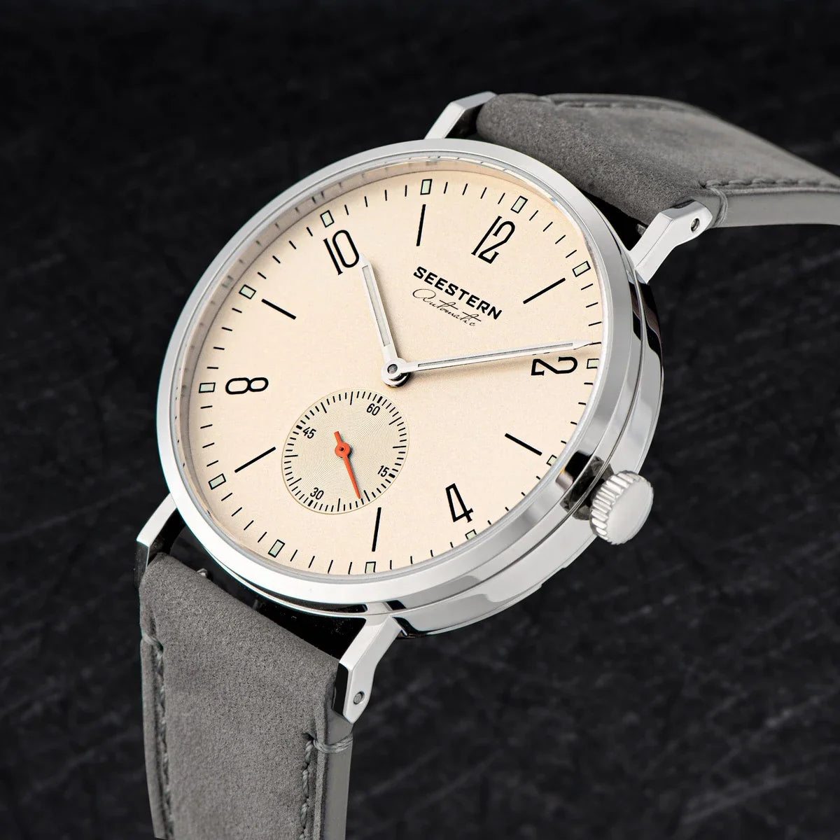 SEESTERN S382 Men’s Automatic Dress Watch with Leather Strap