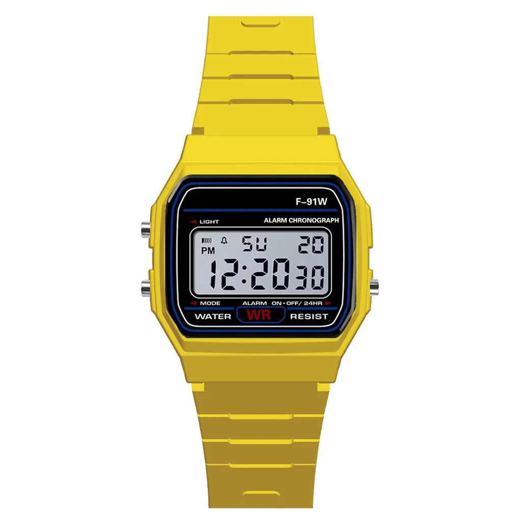 Men’s Military-Style LED Digital Watch with Silicone Band