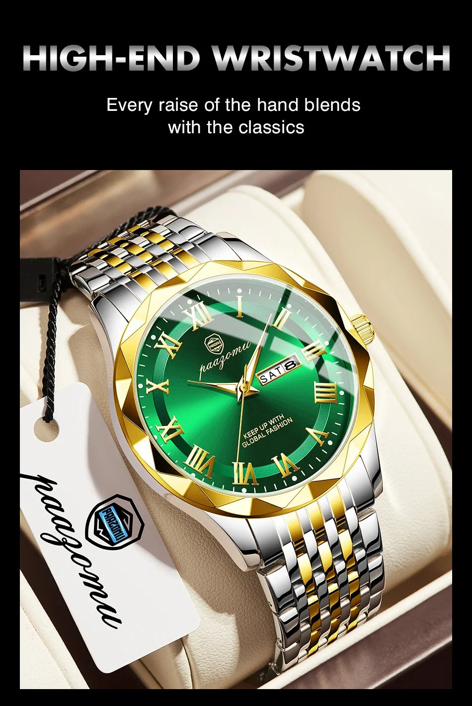 Men’s Minimalist Quartz Watch with Numberless Dial – Model 6367