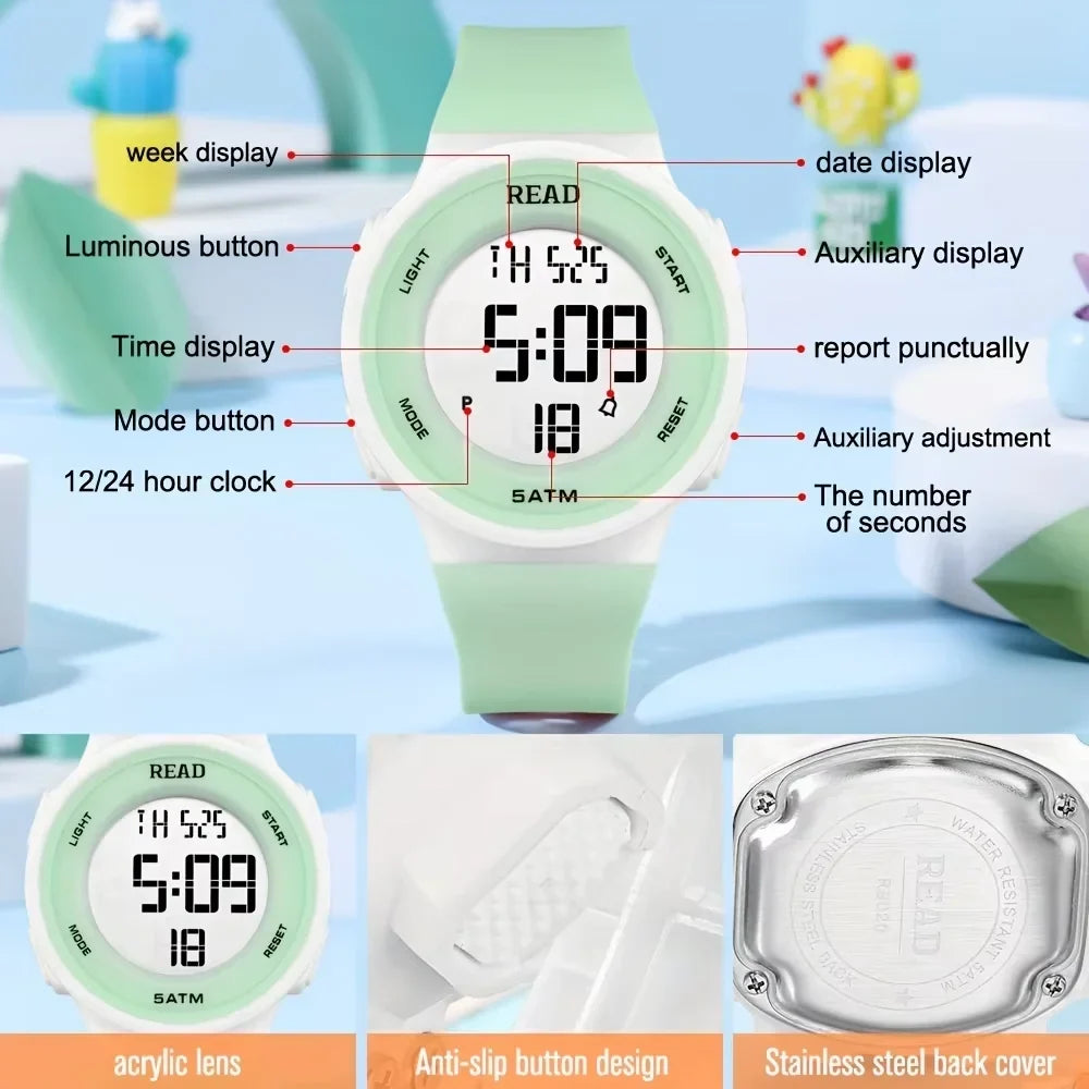 Women’s LED Digital Watch with Silicone Band