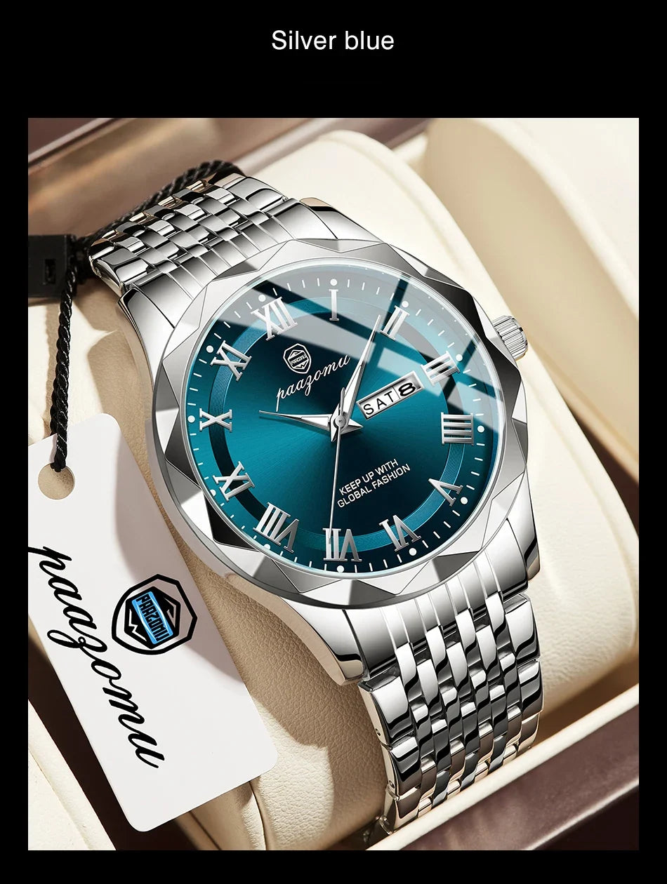 Men’s Minimalist Quartz Watch with Numberless Dial – Model 6367