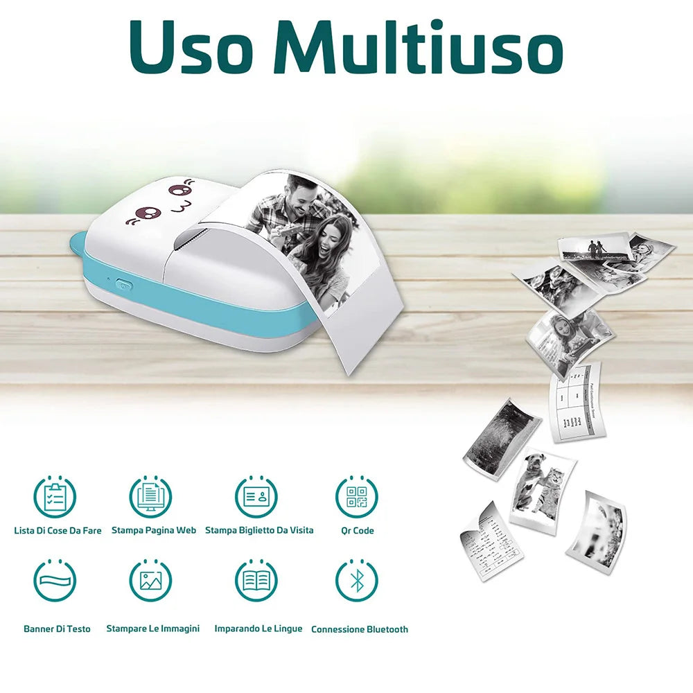 Mini Bluetooth Thermal Printer & Paper Refill Options