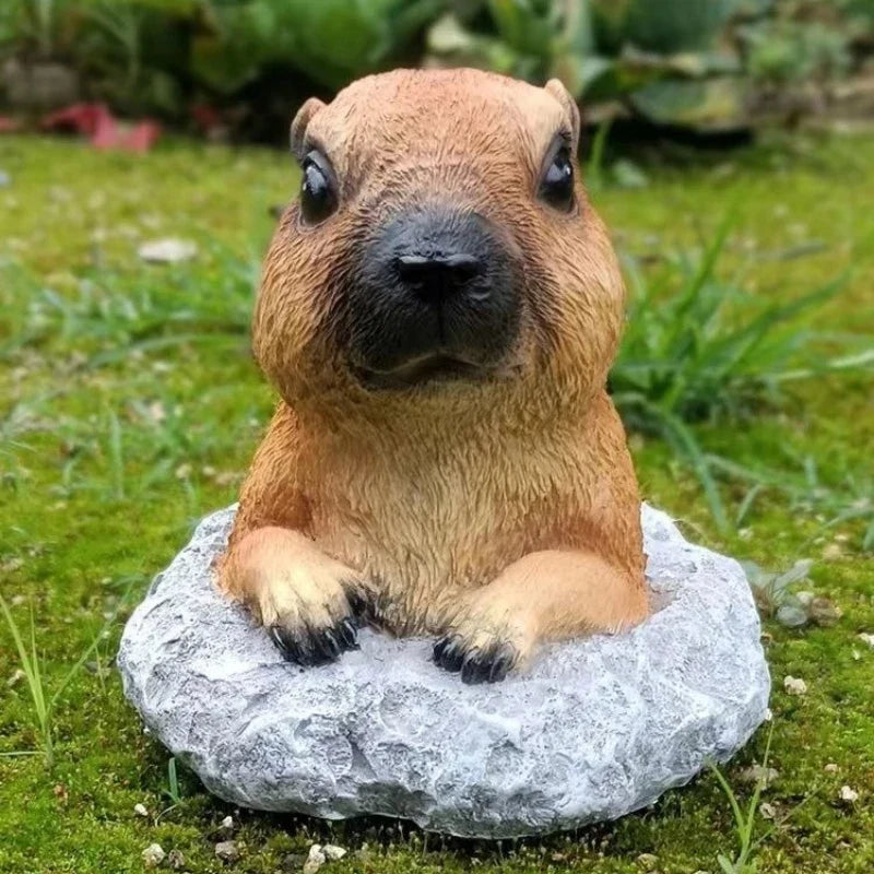 Simulation Animal Groundhog Cute Ornaments Outdoor Aarden Decoration Patio Balcony Arrangement Flower Pot Yard Gardening Decor