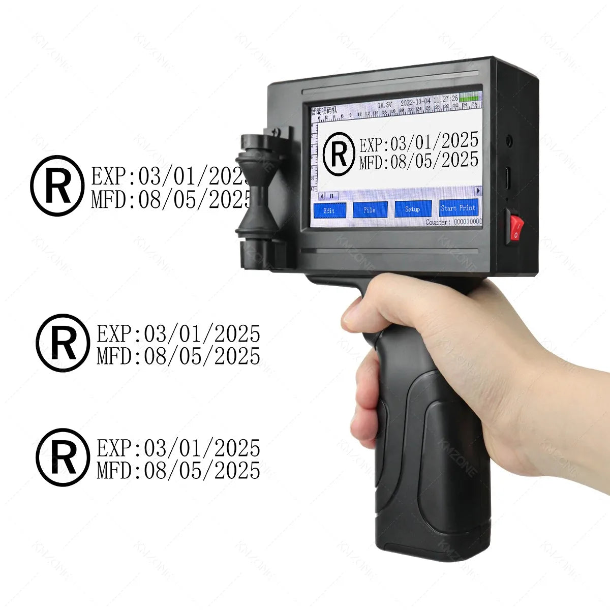 Handheld TIJ Inkjet Coding Printer with 4.3-Inch Touchscreen