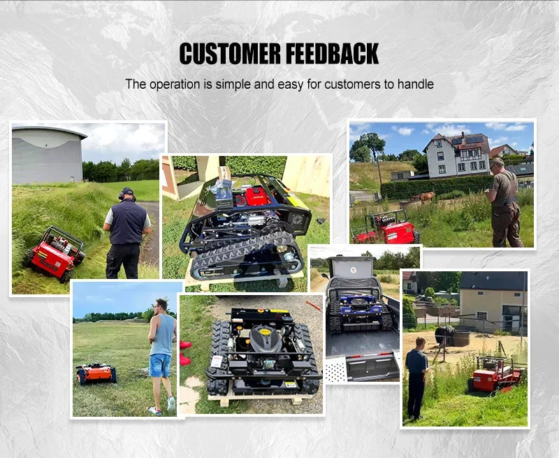 Remote-Control Lawn Mower – 224cc Petrol, 550mm Cutting Width