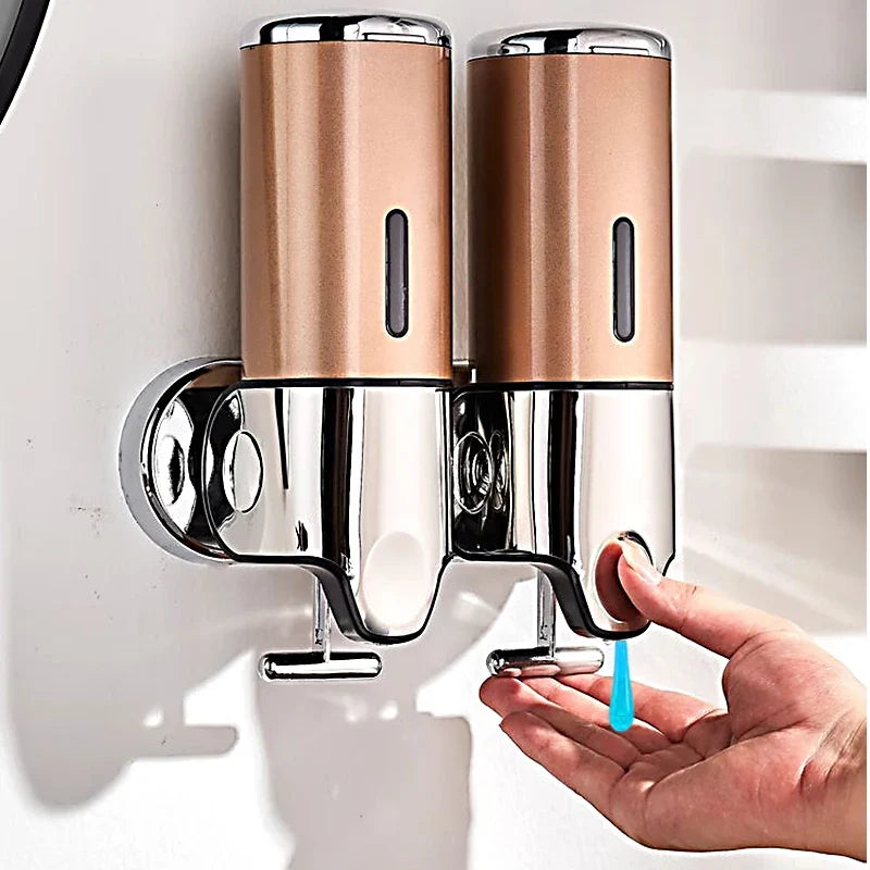 Wall-Mounted Shampoo & Soap Dispenser – 1, 2 or 3 Chambers
