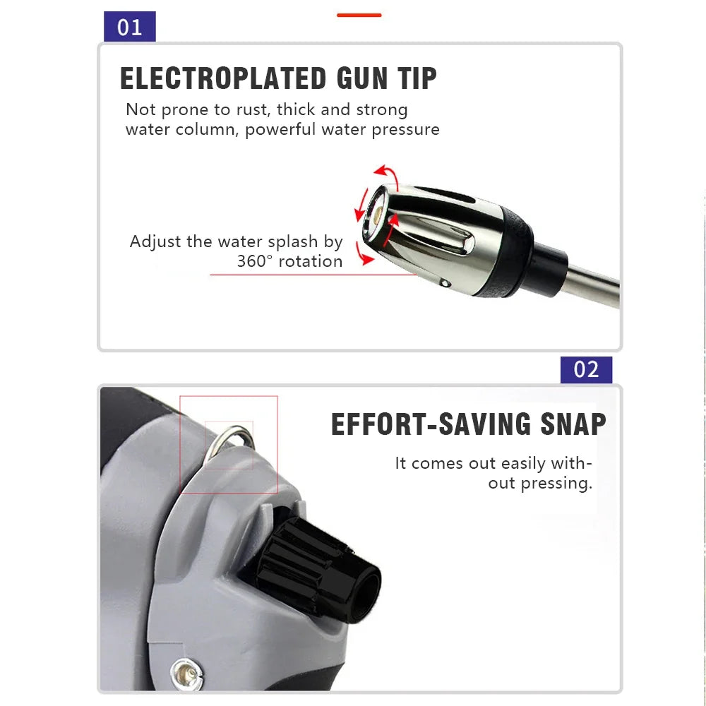Long-Reach Hose Spray Gun for Car & Garden Cleaning