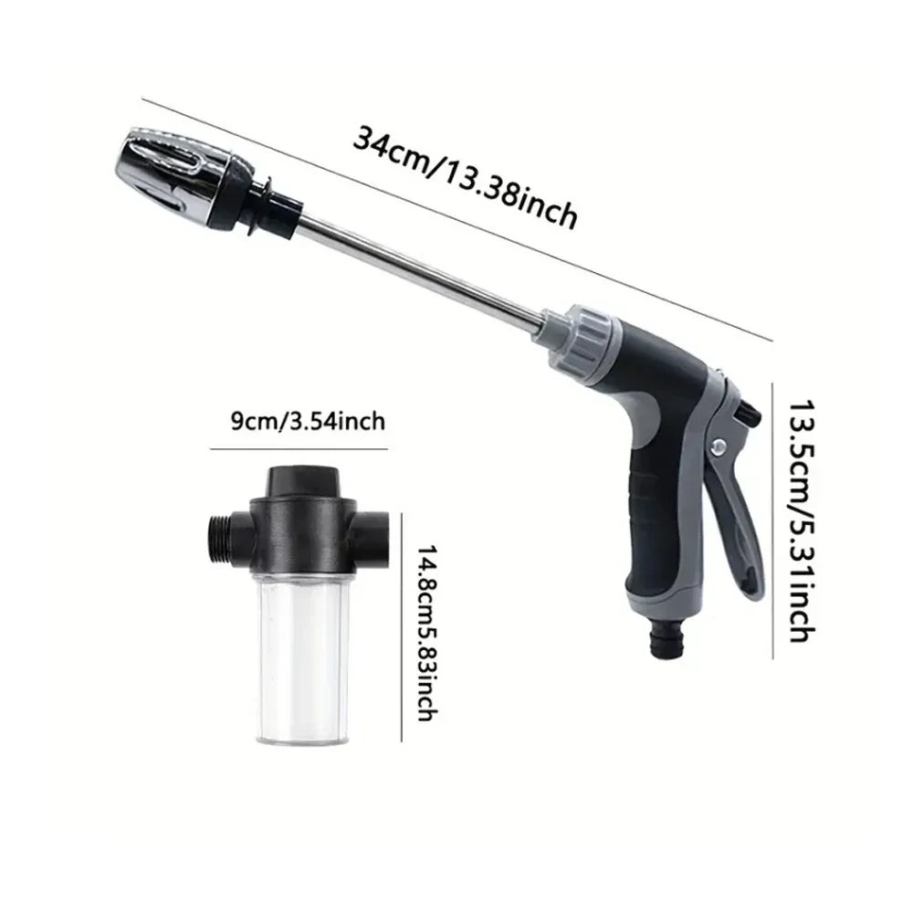 Long-Reach Hose Spray Gun for Car & Garden Cleaning