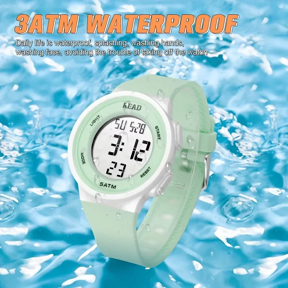 Women’s R9020 LED Digital Watch with Silicone Strap