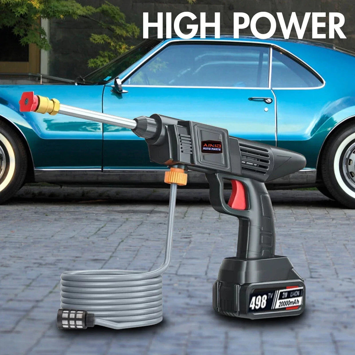 Cordless Car Wash Spray Gun – Battery & Adapter Not Included