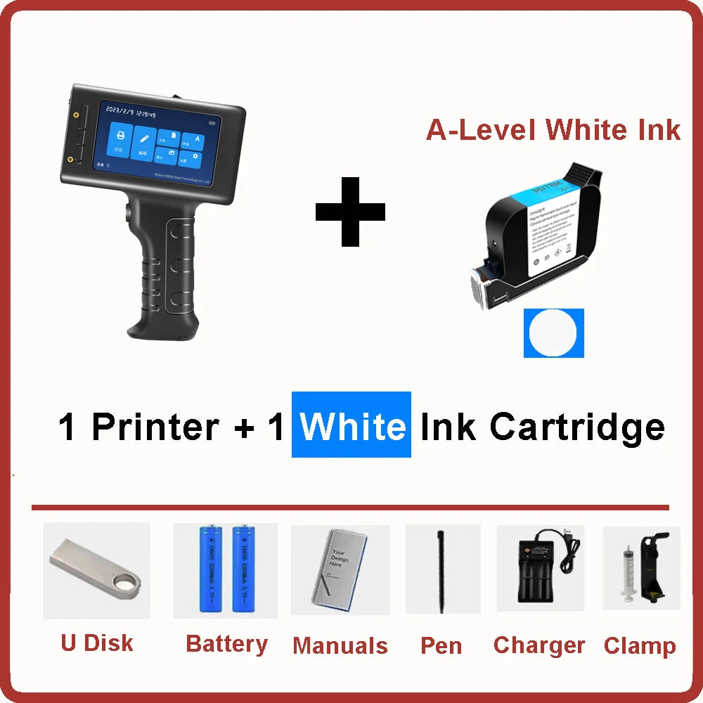WILLITA Handheld Inkjet Coding Printer with 5-Inch Touchscreen
