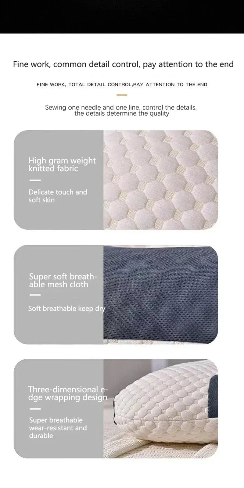Cervical Neck Pillow, Orthopedic Memory Support Pillow for Sleep