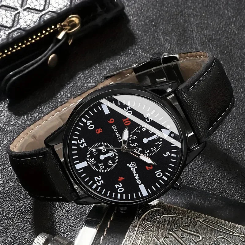 Men’s 3-Piece Gift Set – Quartz Watch, Sunglasses & Wallet