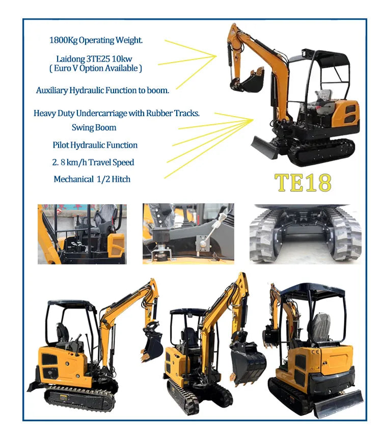 3.5 Ton Mini Crawler Excavator for Farm & Construction