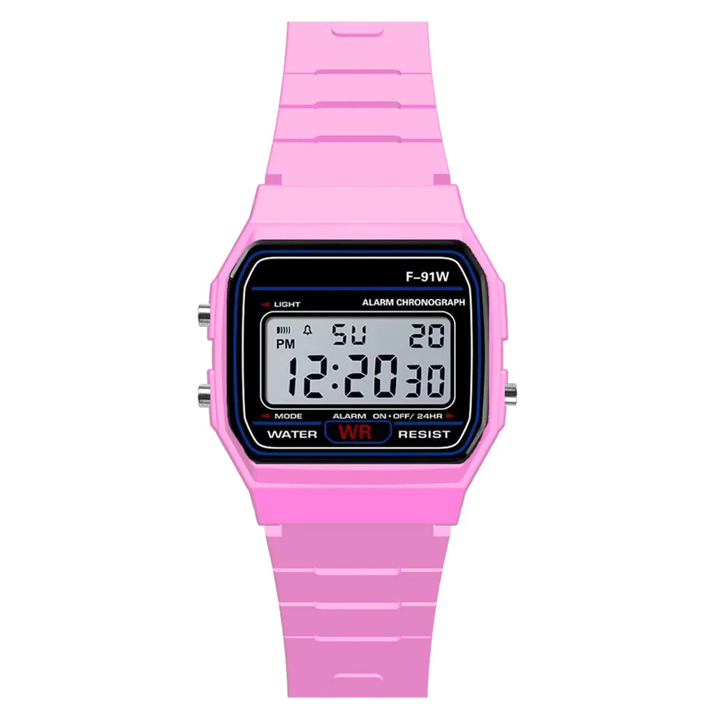 Men’s Military-Style LED Digital Watch with Silicone Band