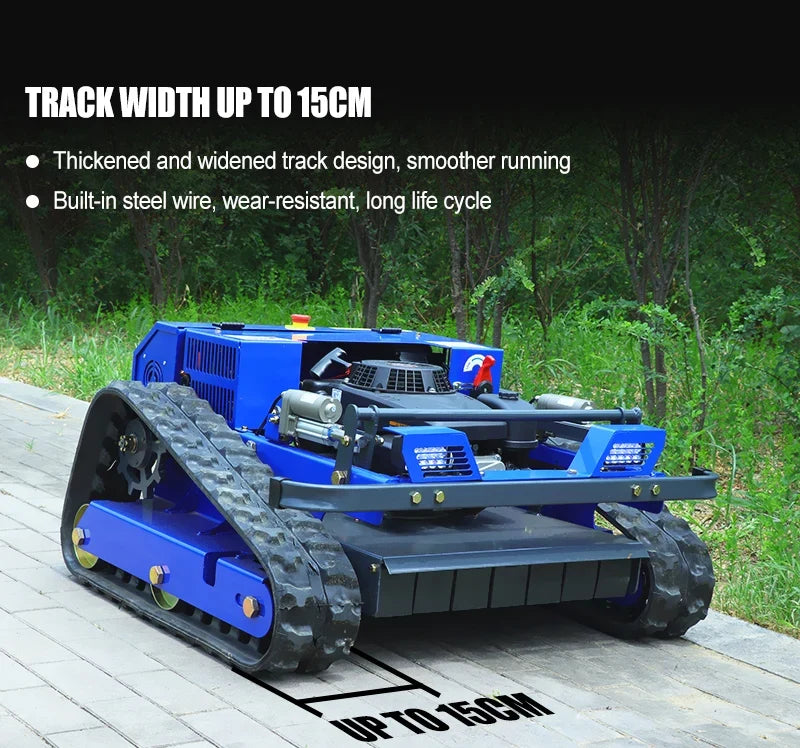 Remote-Control Lawn Mower – 224cc Petrol, 550mm Cutting Width