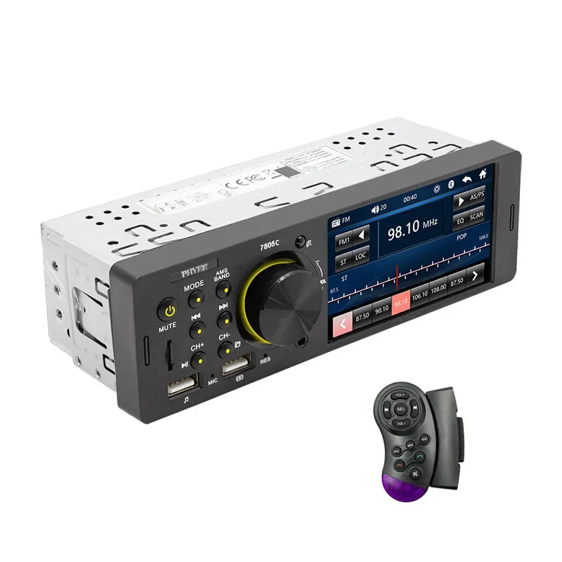 PHYEE 7805C Single-DIN Touchscreen Car Radio with Bluetooth & USB