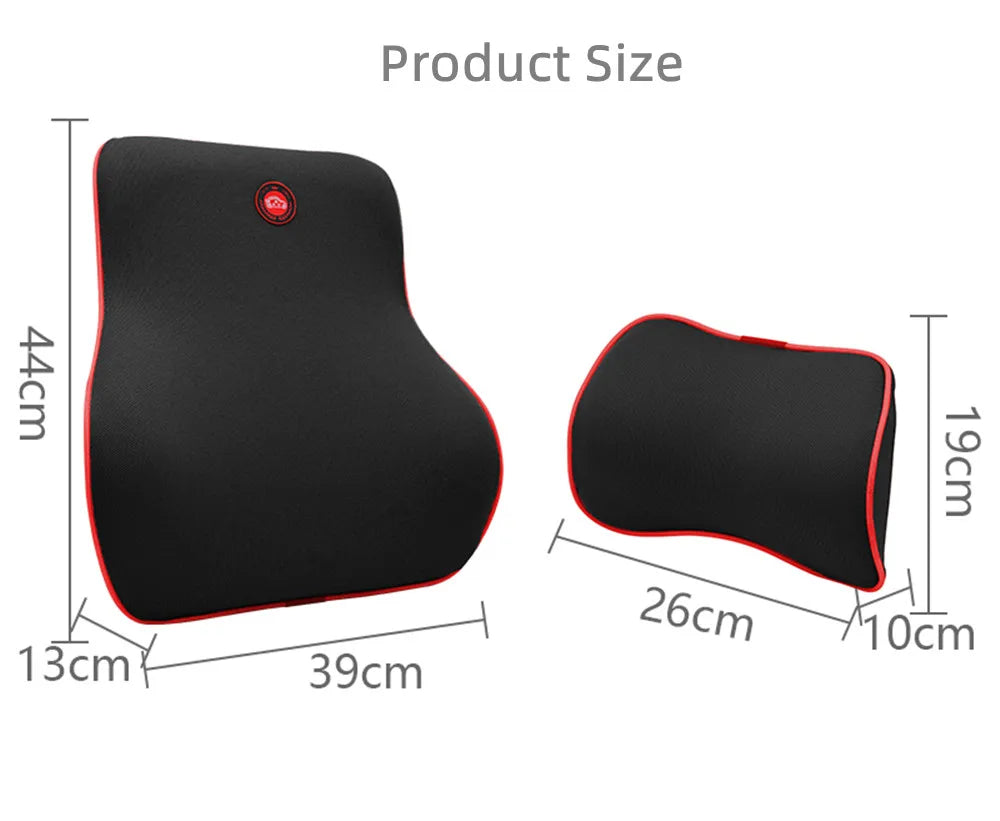 Memory Foam Car Cushions – Neck Pillow & Lumbar Options