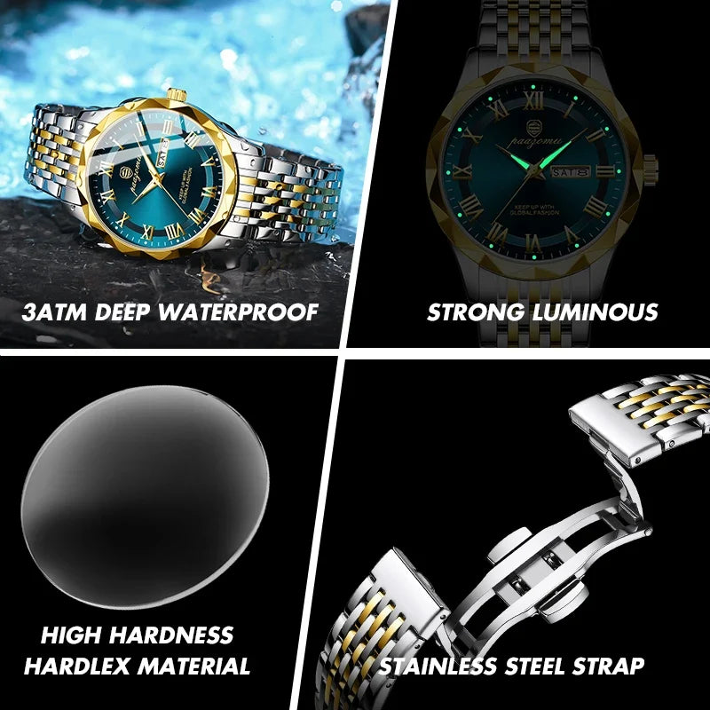 Men’s Minimalist Quartz Watch with Numberless Dial – Model 6367