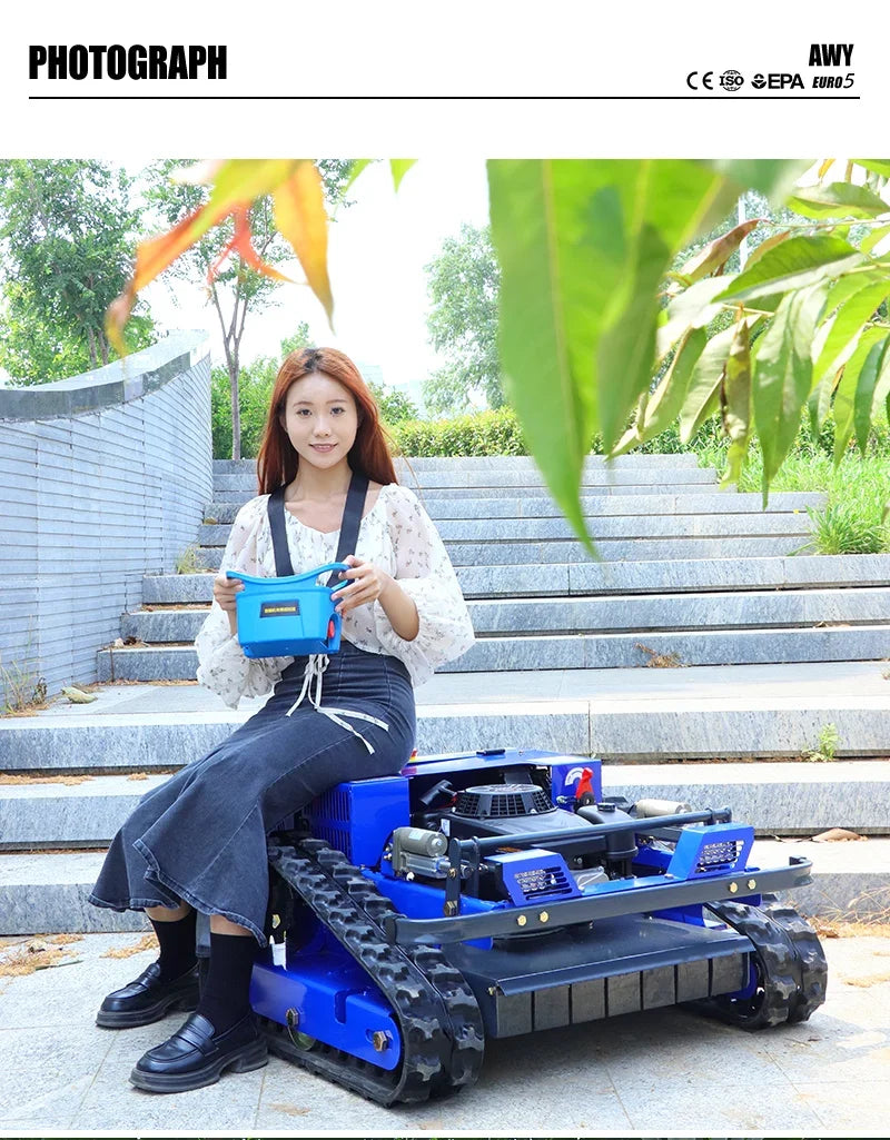 Remote-Control Lawn Mower – 224cc Petrol, 550mm Cutting Width