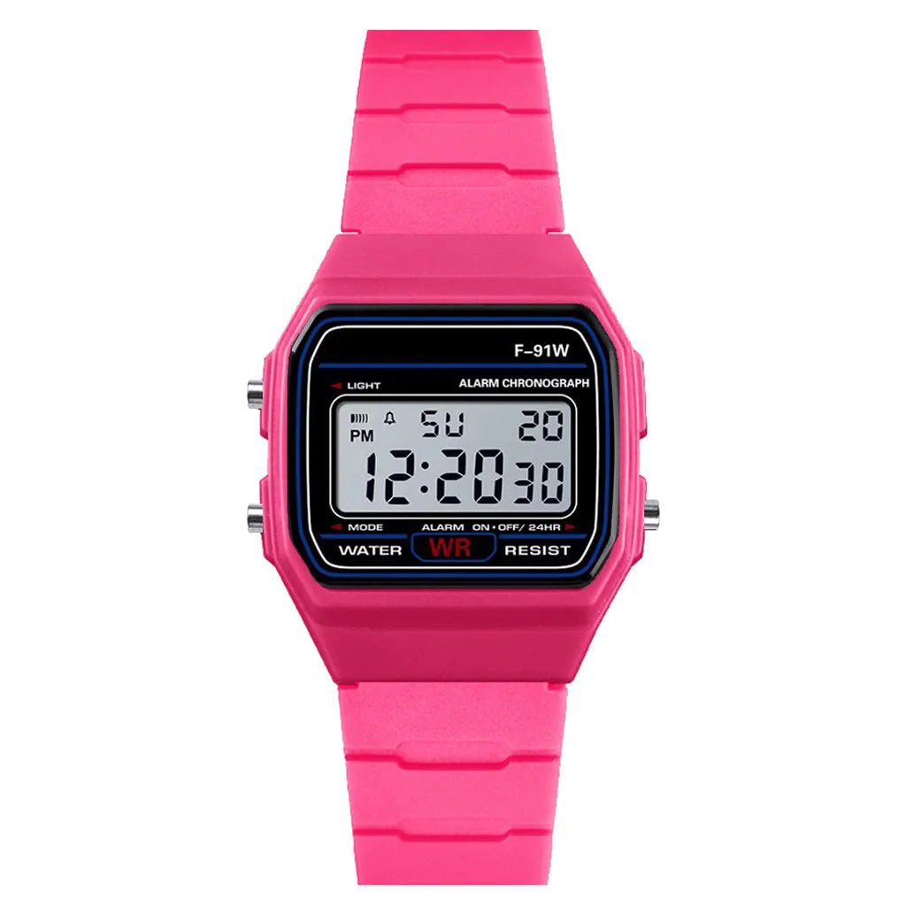 Men’s Military-Style LED Digital Watch with Silicone Band
