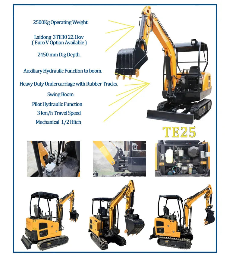 3.5 Ton Mini Crawler Excavator for Farm & Construction