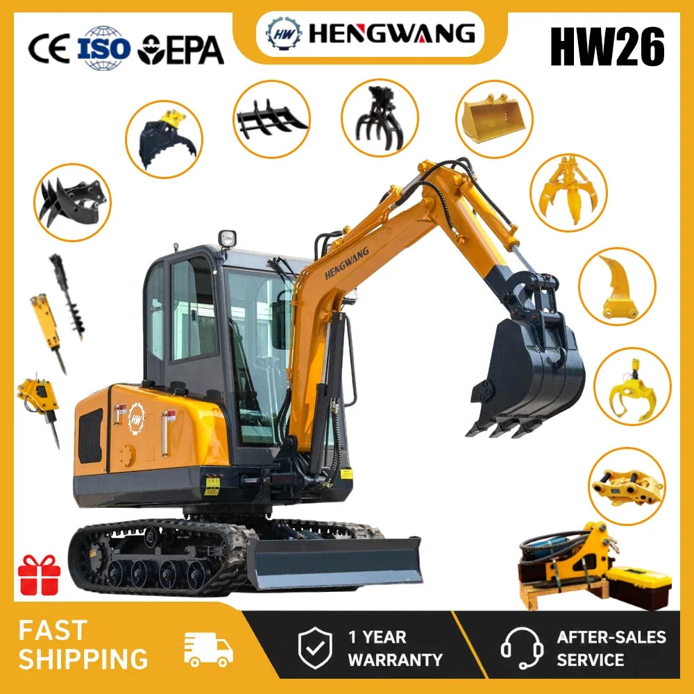 2.5 Ton Diesel Mini Excavator with Hydraulic Controls