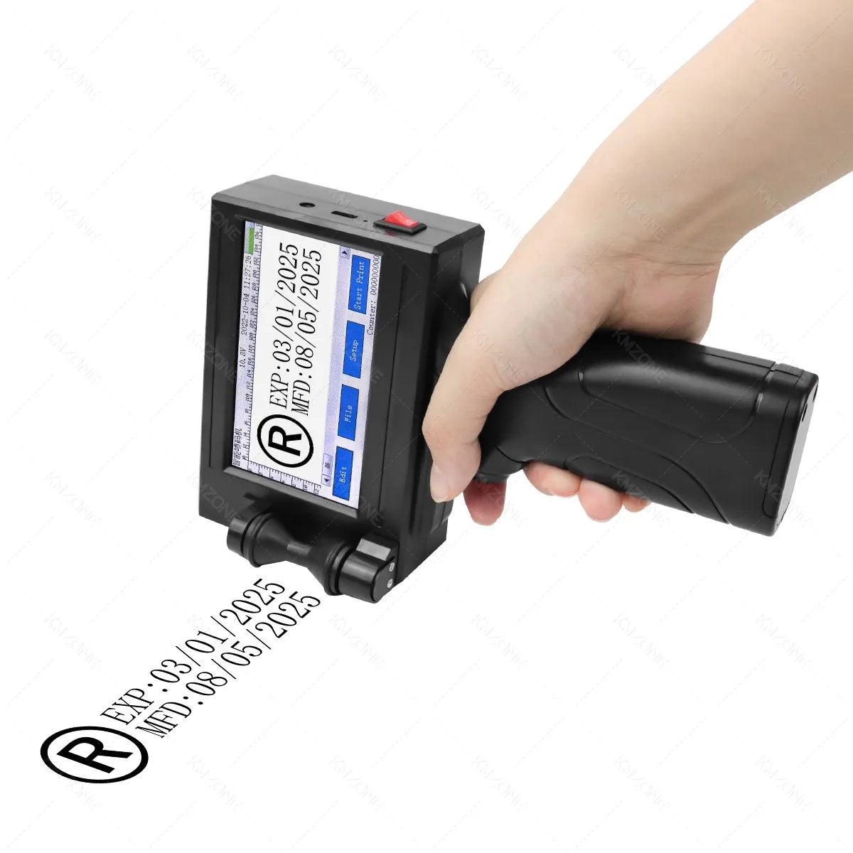 Handheld TIJ Inkjet Coding Printer with 4.3-Inch Touchscreen