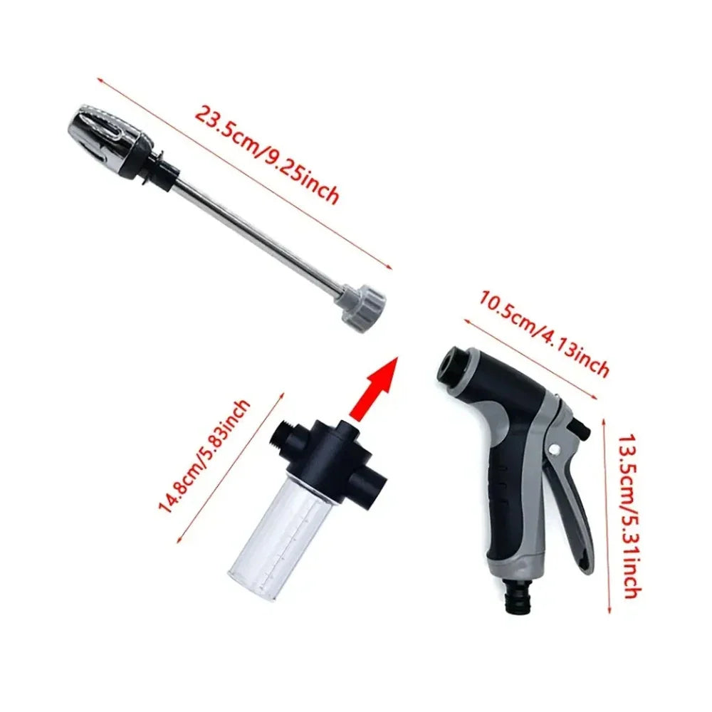 Long-Reach Hose Spray Gun for Car & Garden Cleaning