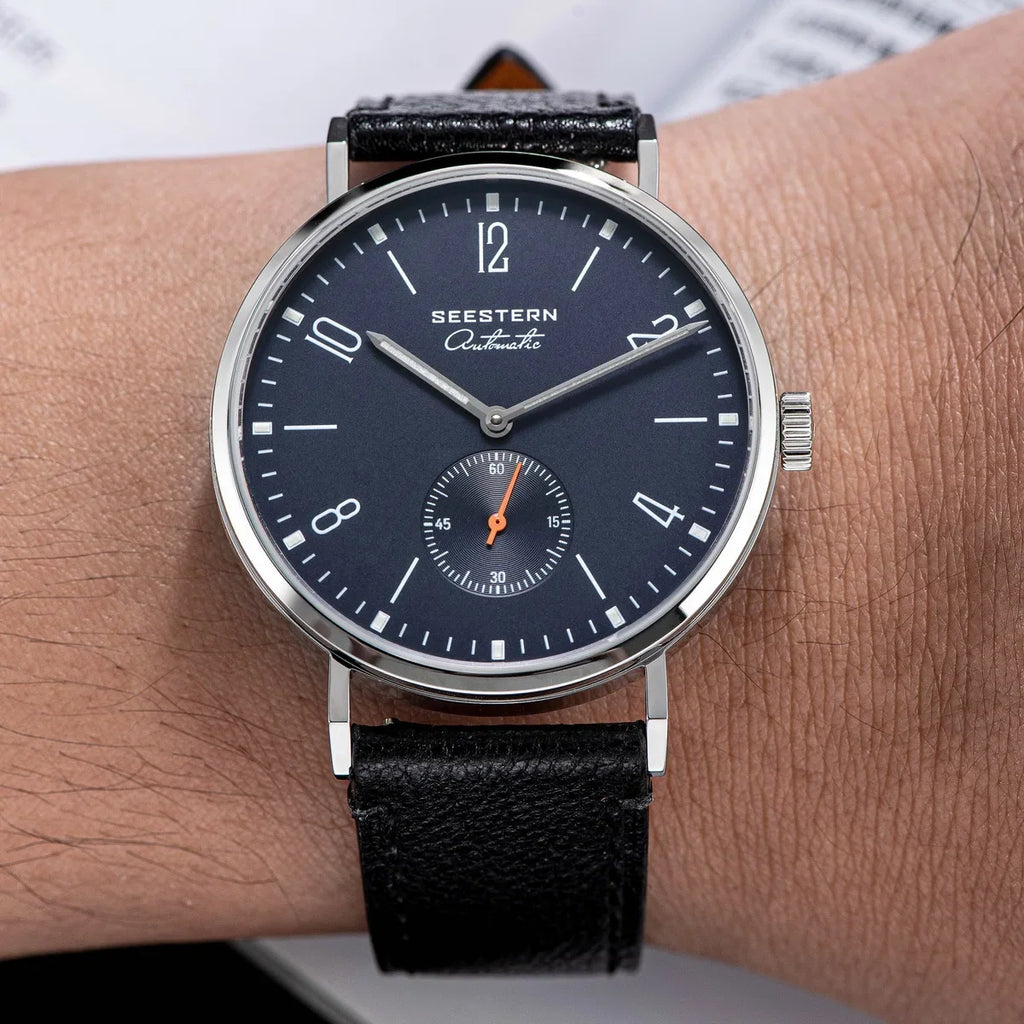 SEESTERN S382 Men’s Automatic Dress Watch with Leather Strap