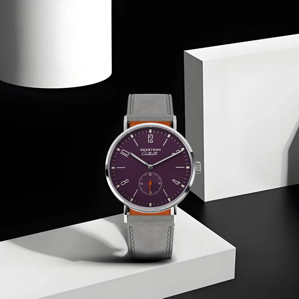 SEESTERN S382 Men’s Automatic Dress Watch with Leather Strap