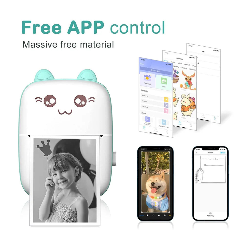 Mini Bluetooth Thermal Printer & Paper Refill Options