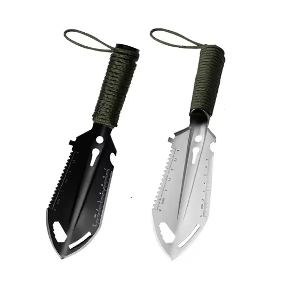 6-in-1 Folding Camping Shovel with Pick, Saw & Carry Pouch
