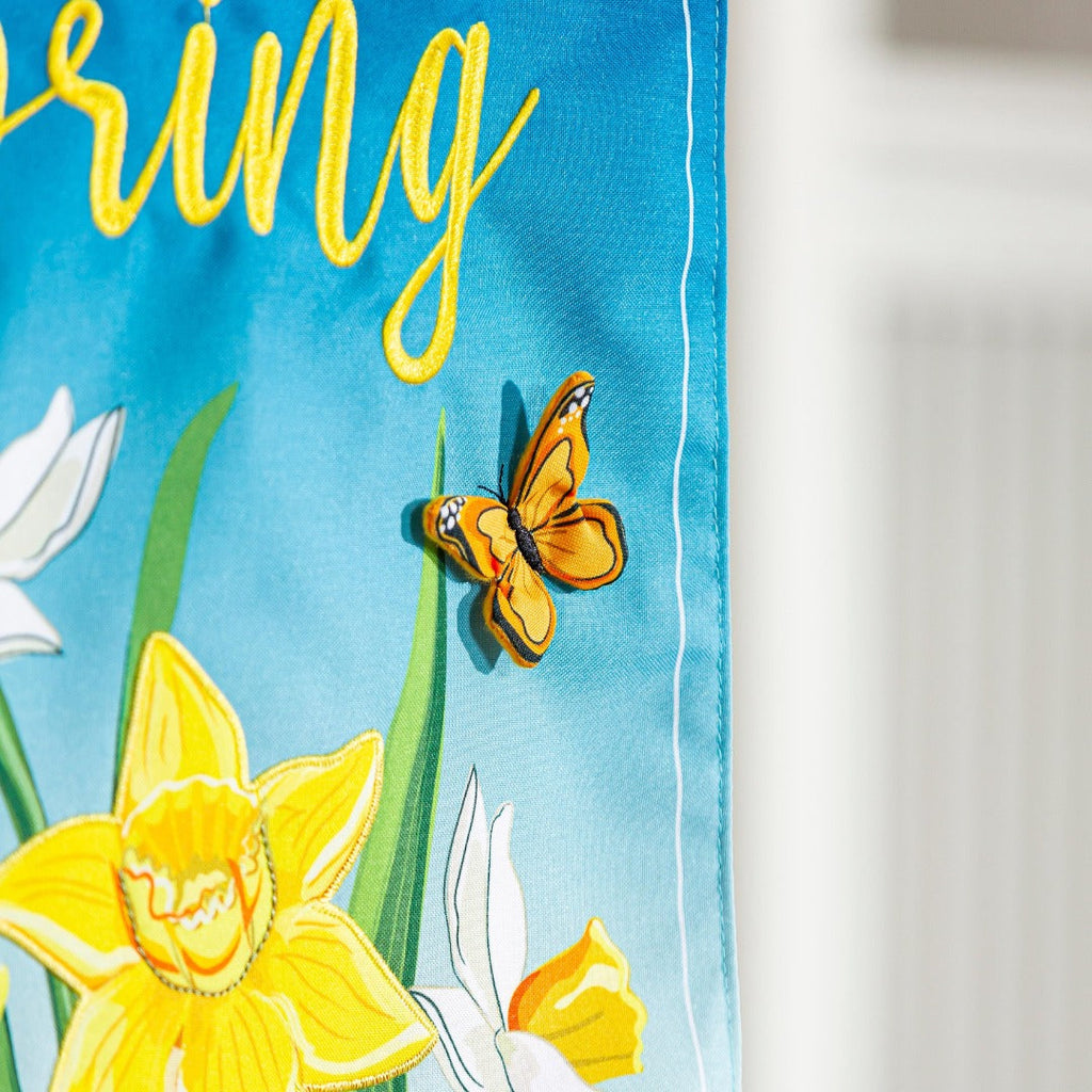 Spring Floral Haven Long Garden Flag 2 Sided