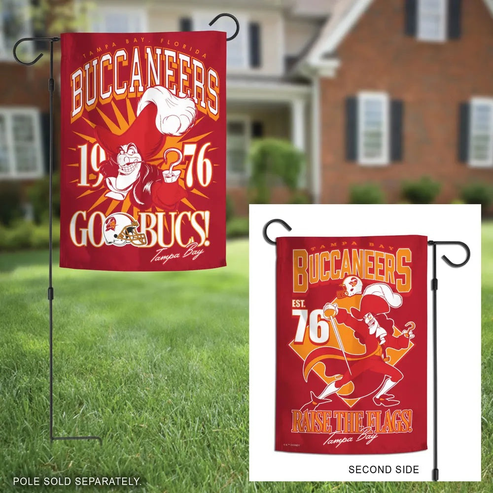 Tampa Bay Buccaneers Captain Hook Double-Sided Garden Flag 12.5 x 18 Inches