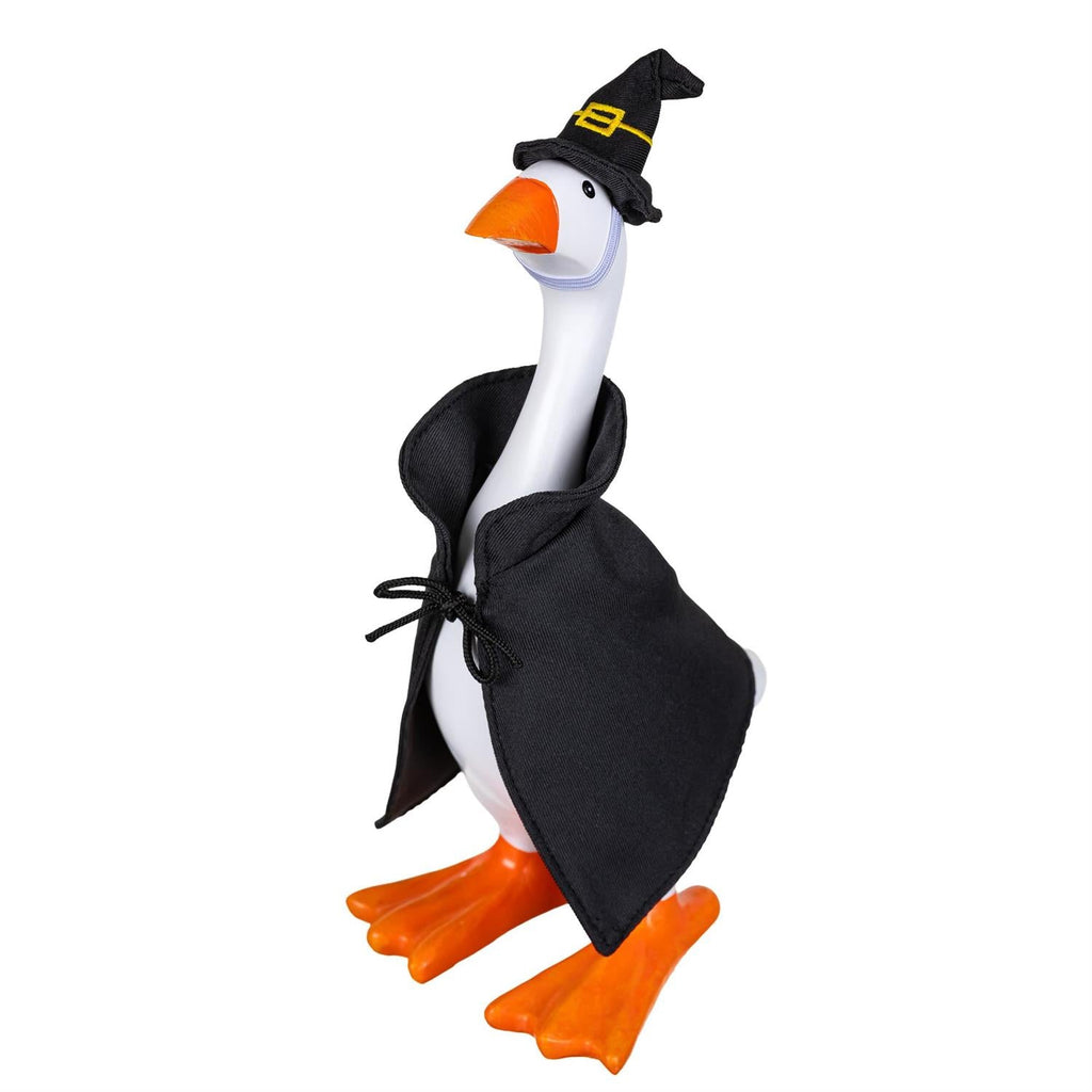 Witch Table Goose Outfit for 8-Inch Goose – Black Cape & Hat