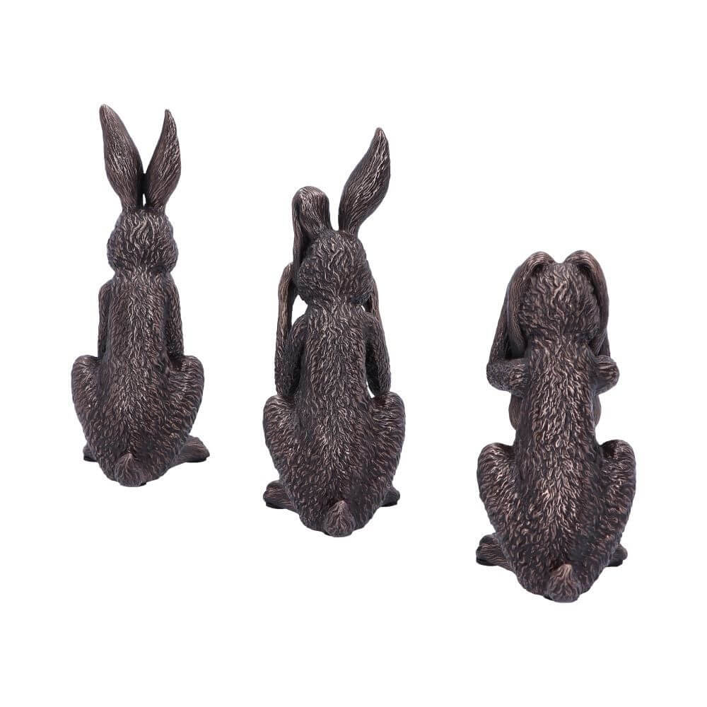 Three Wise Hares Figurines