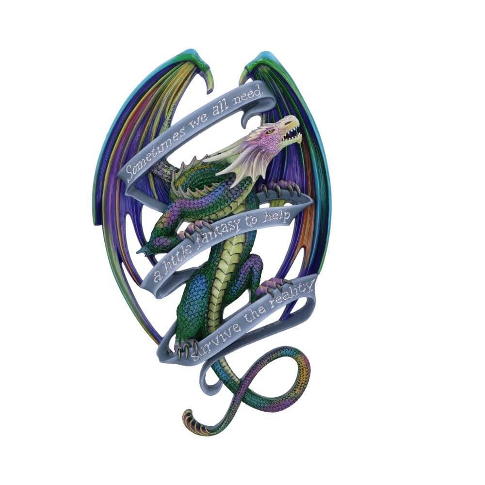 'Sometimes' Dragon Plaque by Anne Stokes